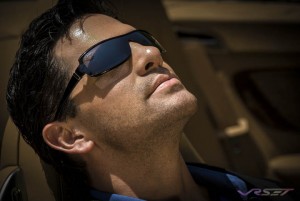 male model headshot wearing sunglasses