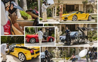 Lamborghini Ferrari Bentley Beverly Hills Villa Behind Scene Orange County Los Angeles Fashion Photographer