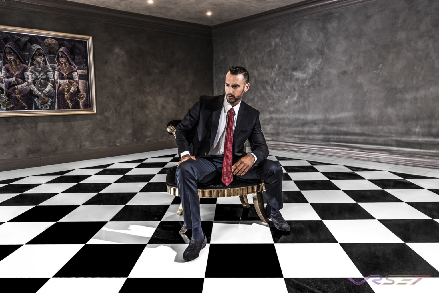 Model Sharif Dean Wearing Andrew C Williams Emporium Tie Collection Top Fashion Photographer Los Angeles Orange County Video Production David Victory