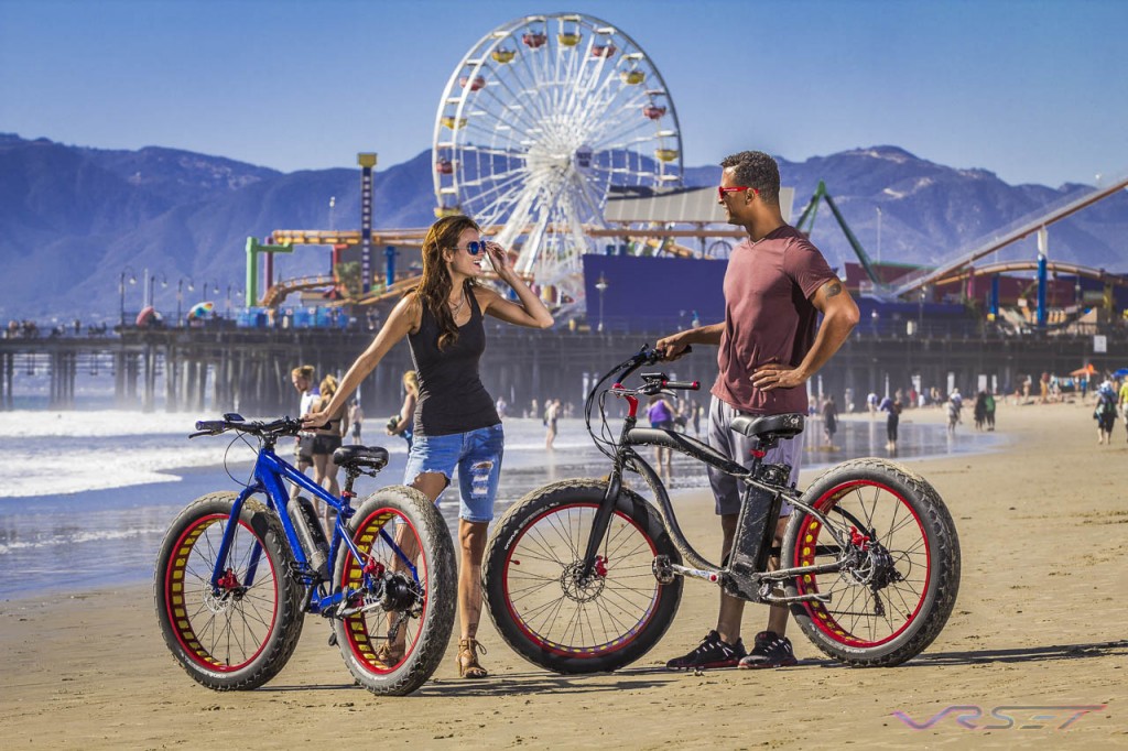 Silicon Brand Fat Tire Electric Bicycle Advertising Campaign Santa Monica Beach Top Fashion Photographer Los Angeles Orange County Video Production David Victory