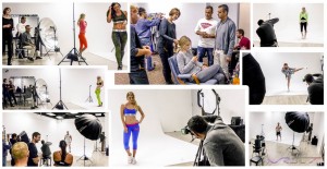 Behind the scenes, on set with a full crew and four models shooting+SKUforthenewActivewear&Sports wear line by RL Fashion in Orange County. See Studio Photography