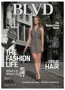 Model photographer in L.A. The little white dog is not cooperating with the model in this cover photo shot on Rodeo Drive in Beverly Hills.