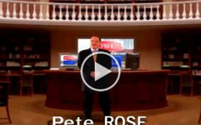 Pete.Rose.Tax  VRset produced this regional tax TV spot on a Las Vegas sound stage featuring the  Baseball  legend on green screen and virtual set