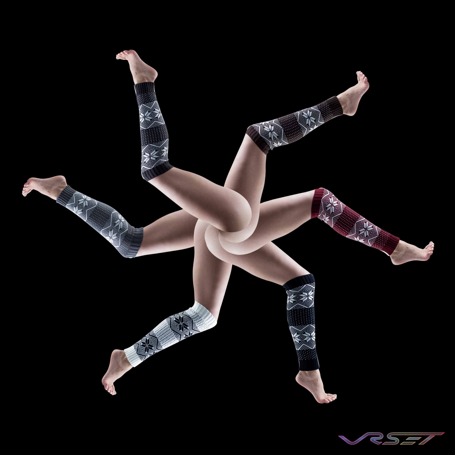 Six Leg Warmers Starburst Hosiery Advertising David Victory Fashion Photographer Los Angeles