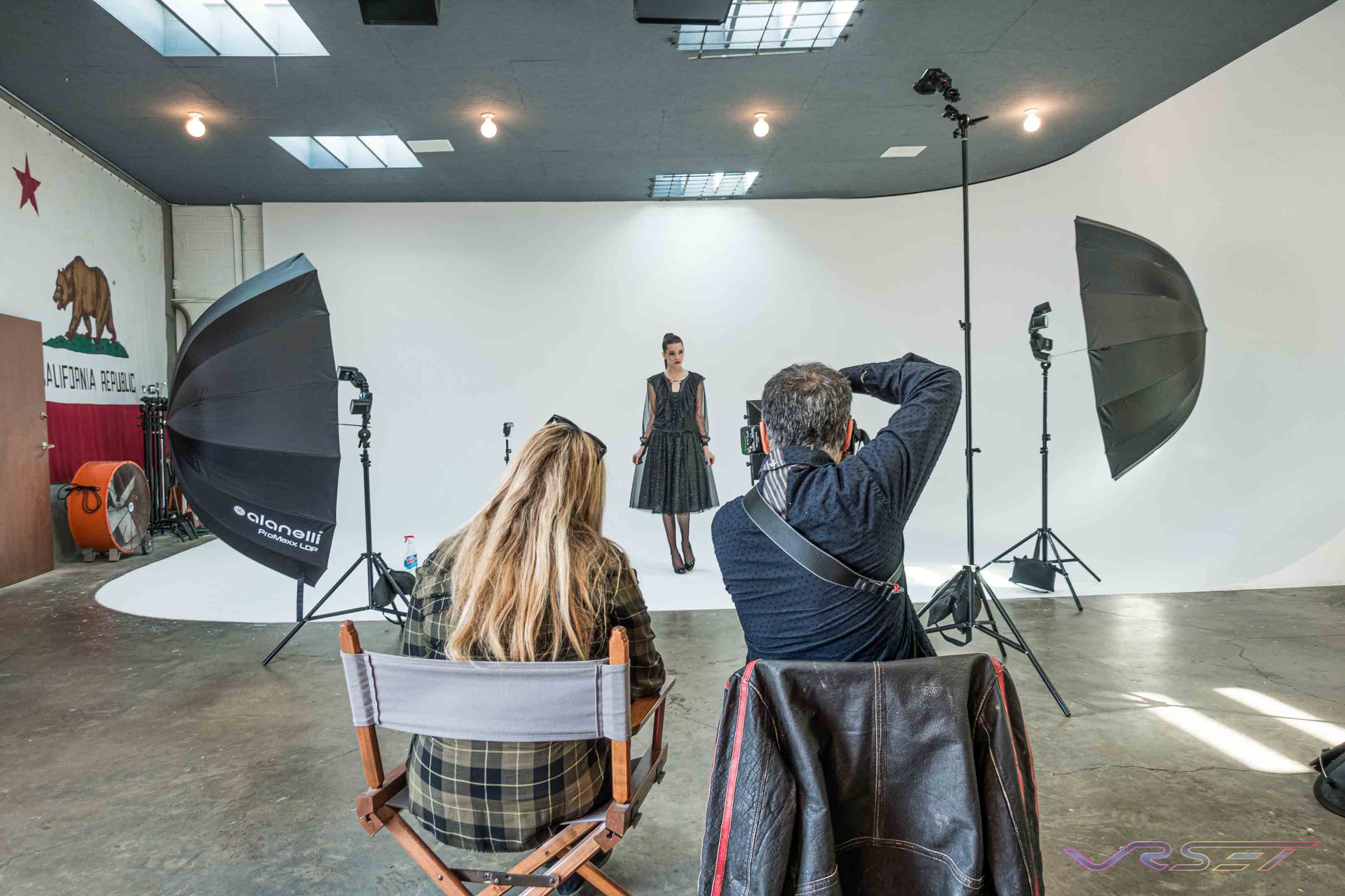 Collaboring With The Brand Stylist At A Clothing Photography Studio Session In La