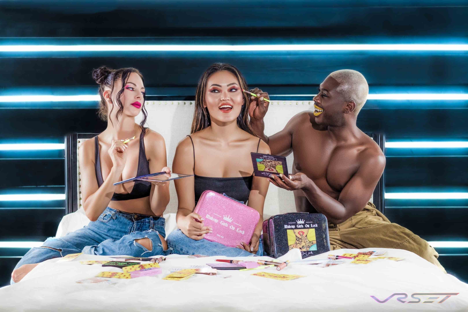 Fun Makeup Studio Photography For Brand Campaign With Three Models David Victory Fashion Photographer Los Angeles Fun Makeup Studio Photography For Brand Campaign With Three Models David Victory Fashion Photographer Los Angeles