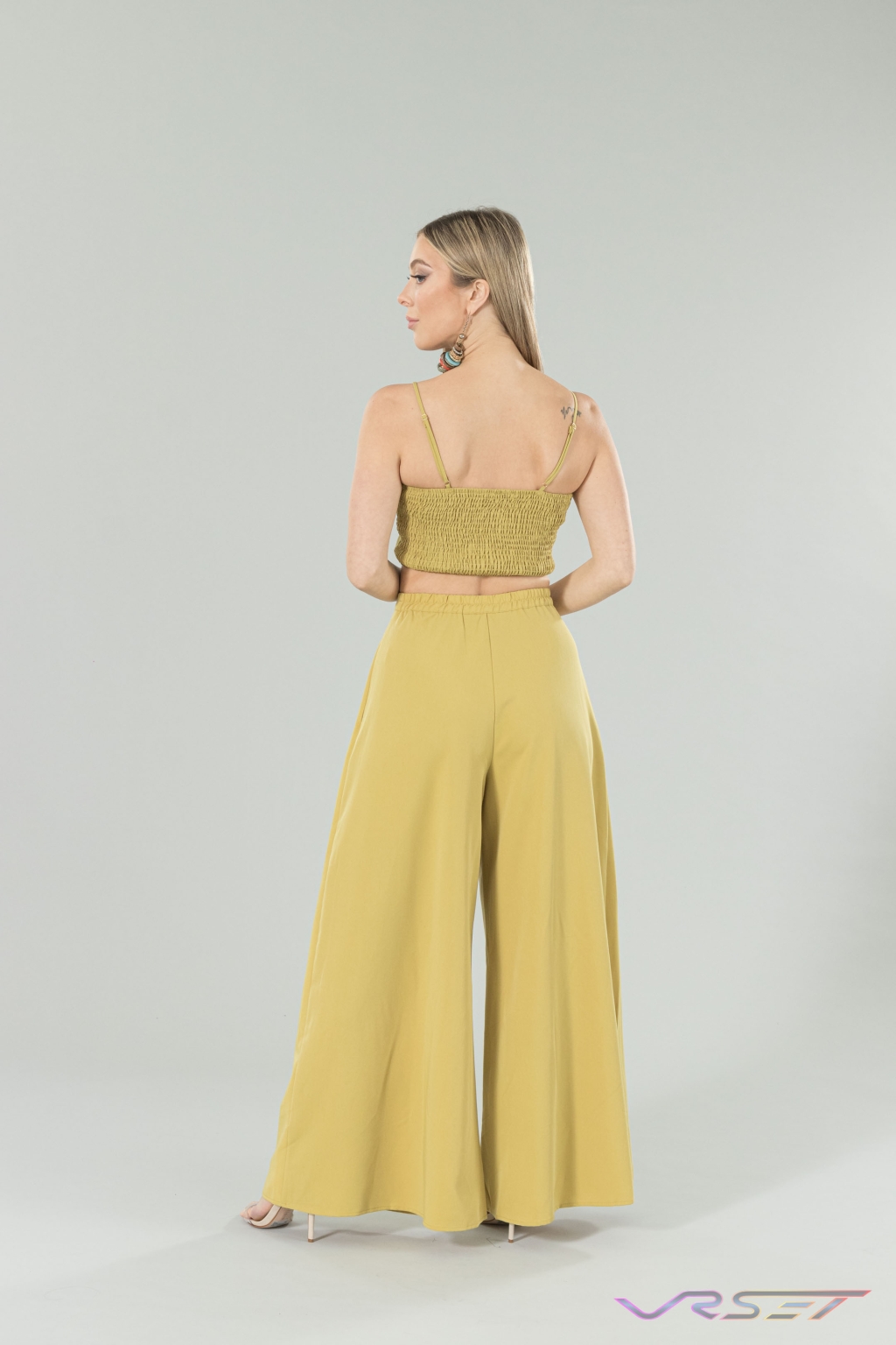 Clothing Photography Studio Pastel Green Bell Bottom Pants And Top David Victory Fashion Photographer Los Angeles