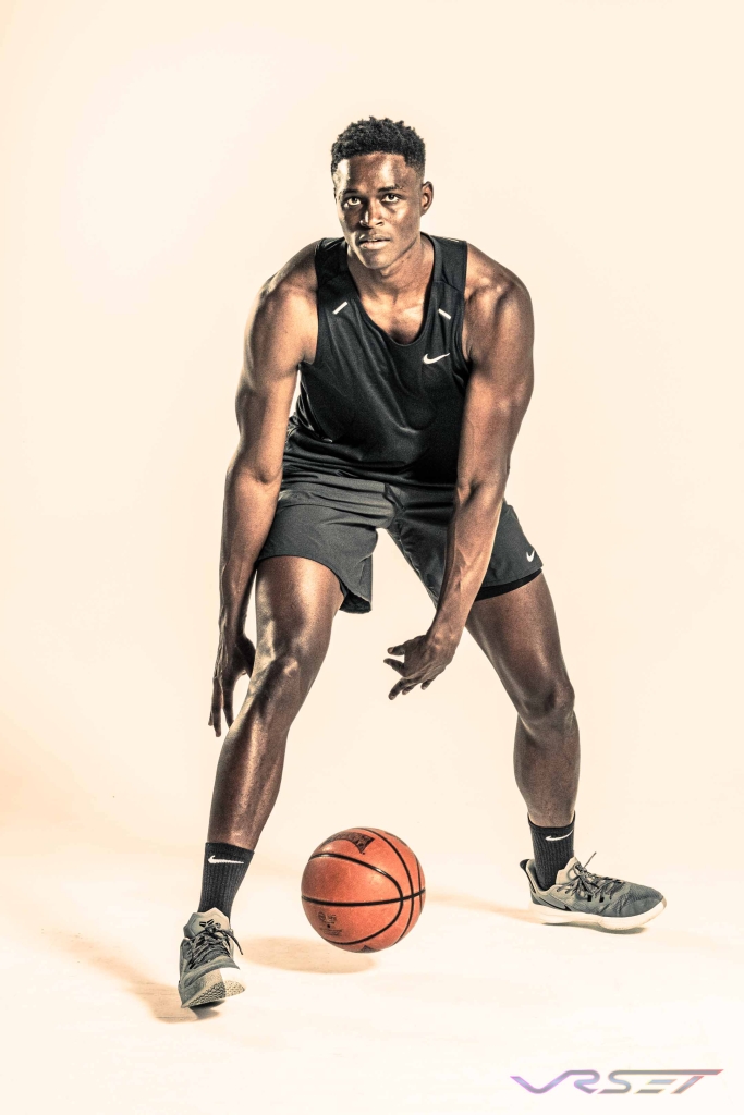 Senegalese Basketball Player Dribble Pose Orial Studio Photography David Victory Fashion Photographer Los Angeles