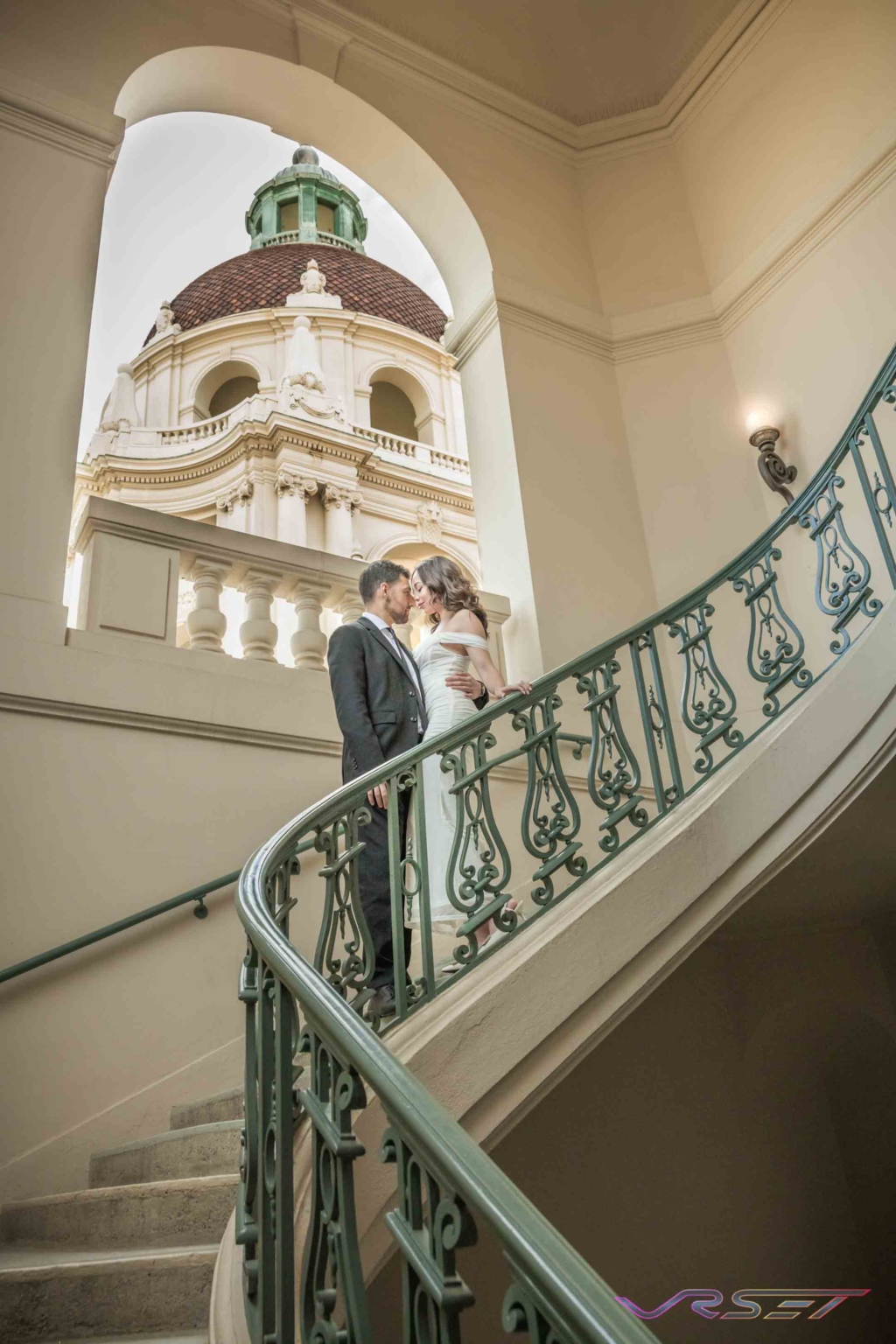 Engagement Couple Lifestyle Announcement Portrait Bridal Spanish Colonial Location Photography David Victory Fashion Photographer Los Angeles