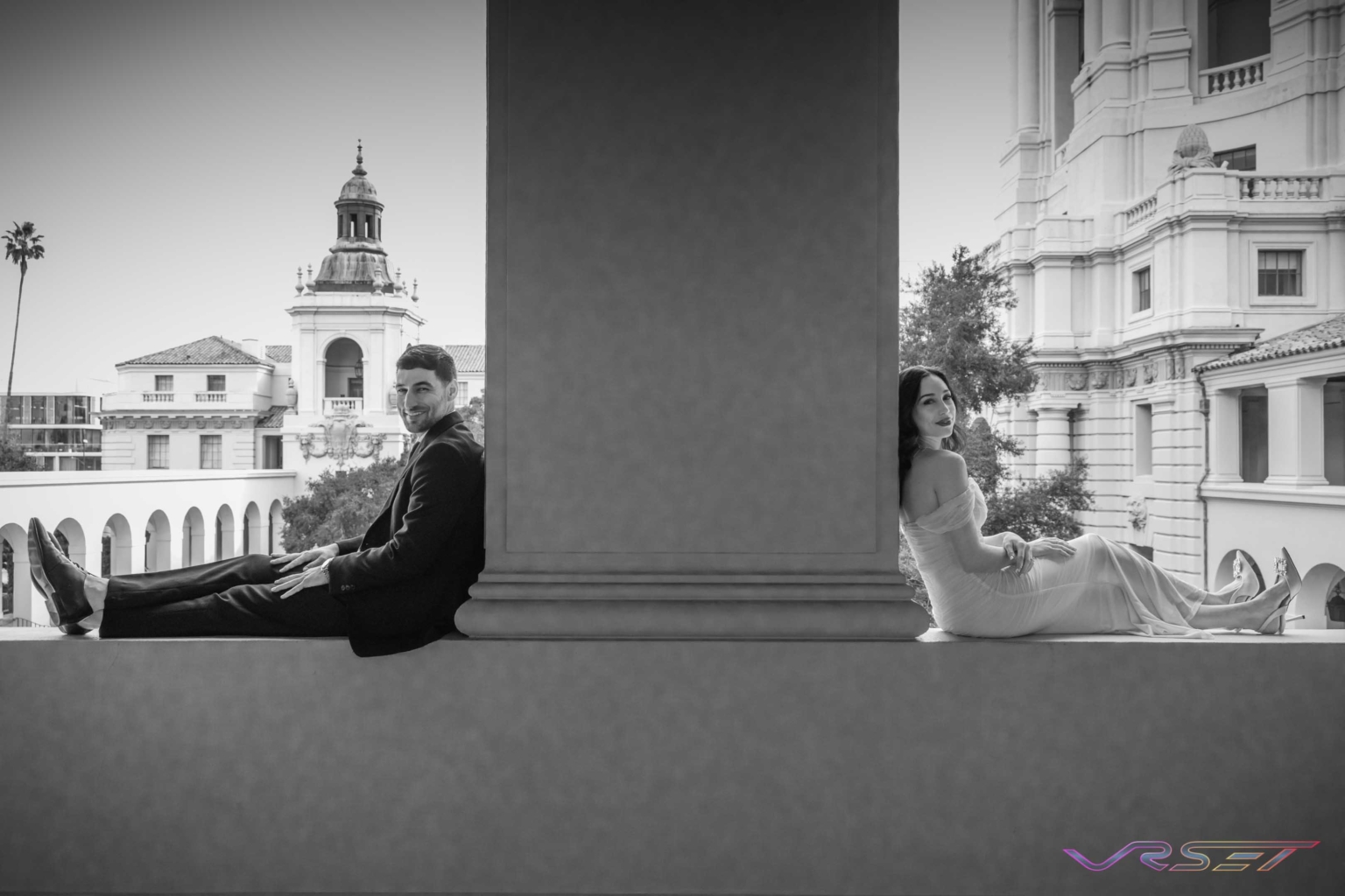 Engagement Couple Lifestyle Announcement Portrait Bridal Spanish Colonial Location Photography David Victory Fashion Photographer Los Angeles