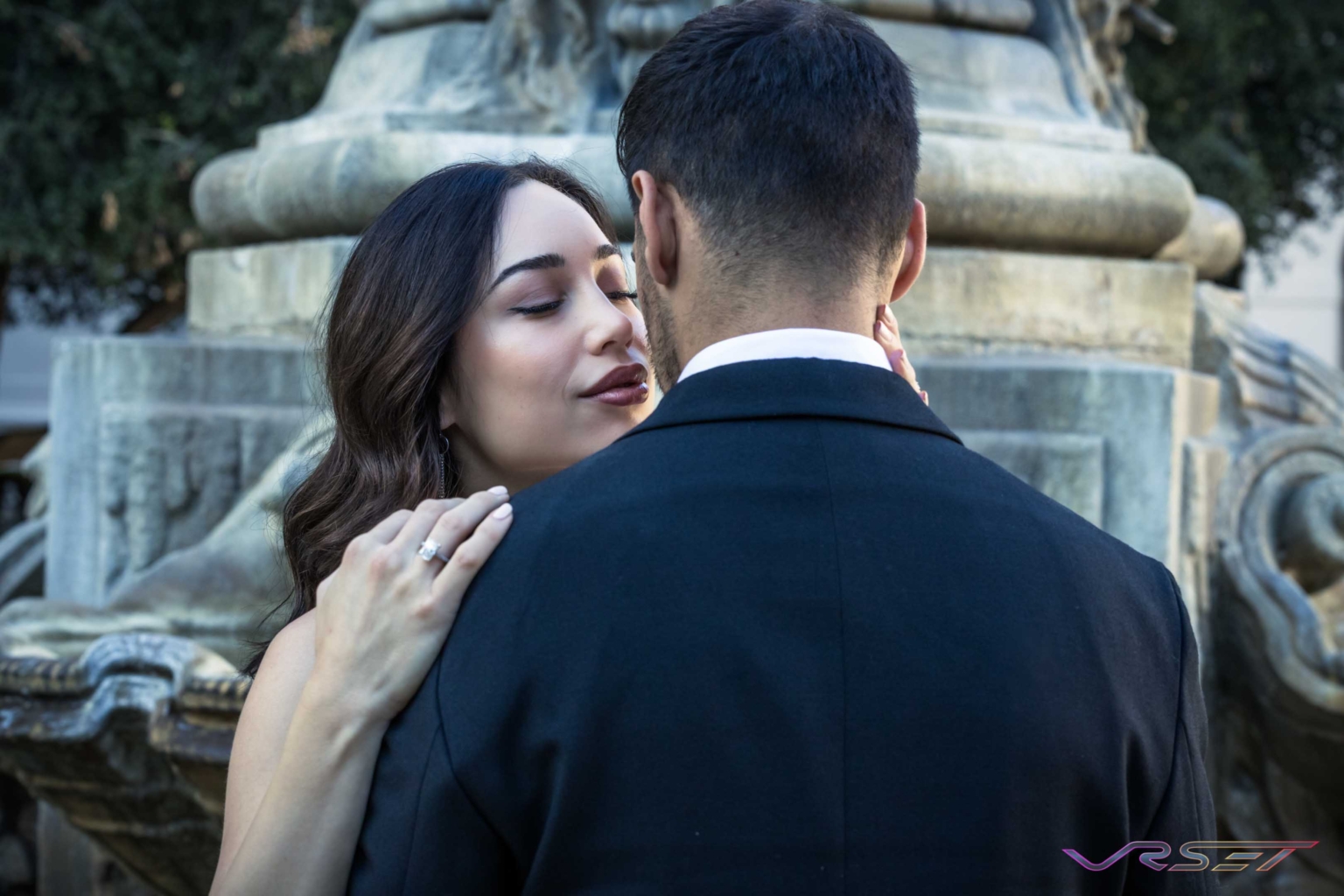 Engagement Couple Lifestyle Announcement Portrait Bridal Spanish Colonial Location Photography David Victory Fashion Photographer Los Angeles