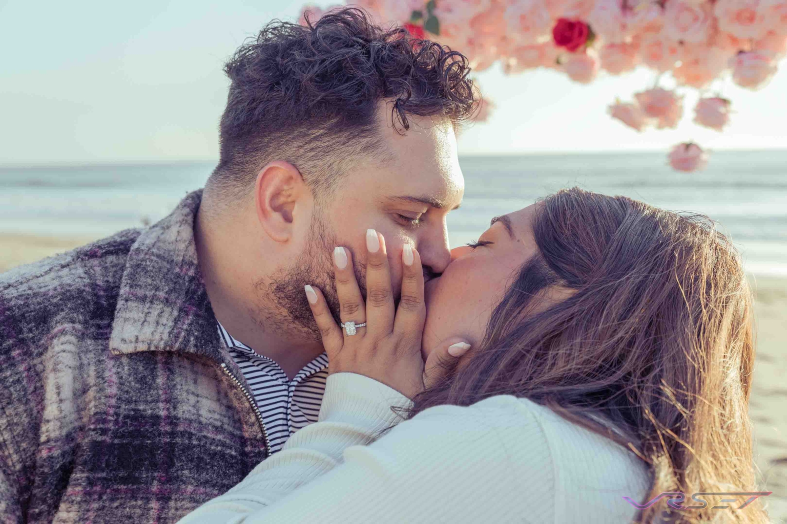 Proposal Engagement Couple Lifestyle Announcement Portrait Bridal Malibu Beach Location Photography David Victory Fashion Photographer Los Angeles